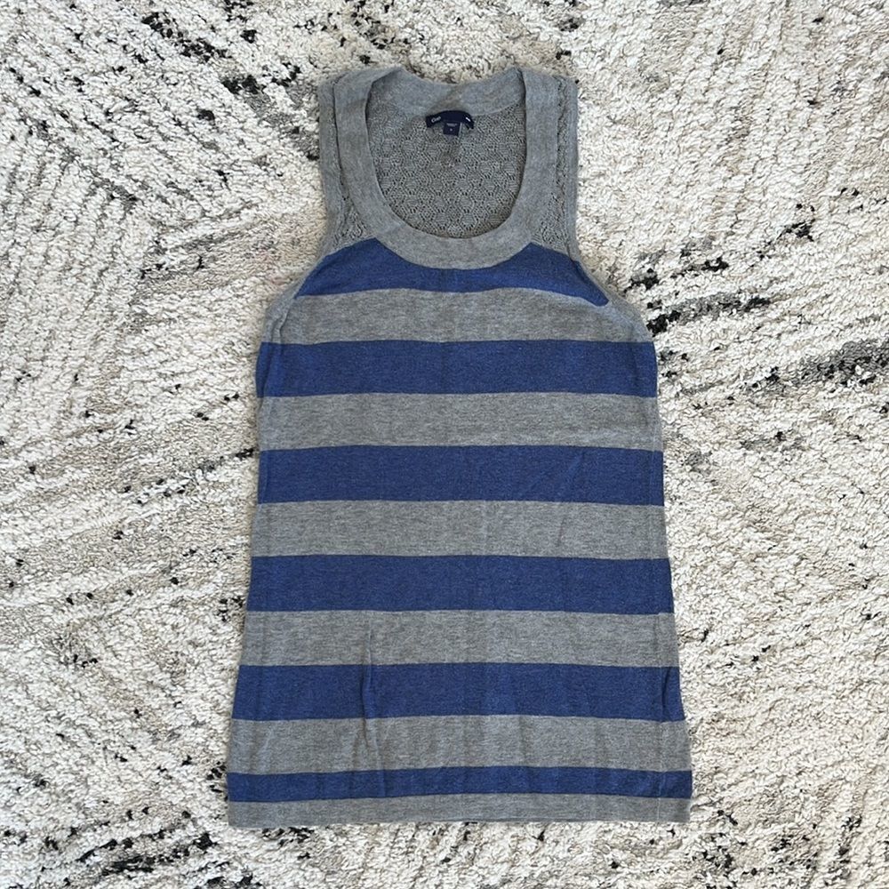 Gap blue & grey tank top